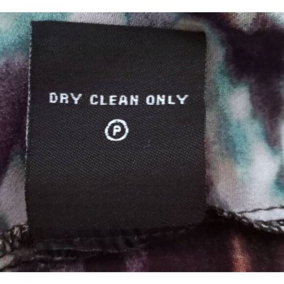 BCBGMAXAZRIA BLUE & BLACK COLD SHOULDER BLOUSE SZ.L EUC - Picture 6 of 6